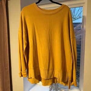 Mustard Yellow Oversized Crewneck Sweatshirt XL